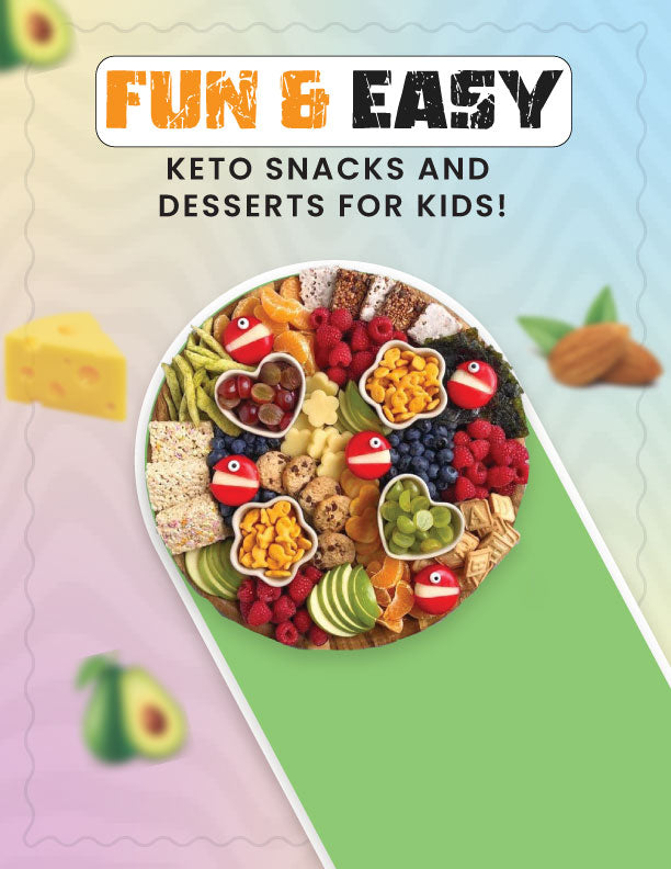 Fun & Easy Keto Snacks and Desserts Book Cover for Kids – Healthy Low-Carb Treats